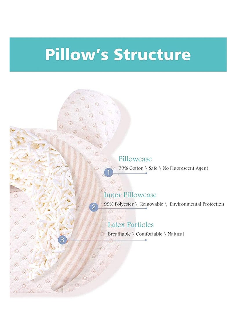 MIXDE Baby Pillow - Infant Support Head Pillows Soft Baby Nursery Pillows Unisex Newborn Head Shaping Pillow Support Head Sleep Pillows 0-12 M  - Image 3