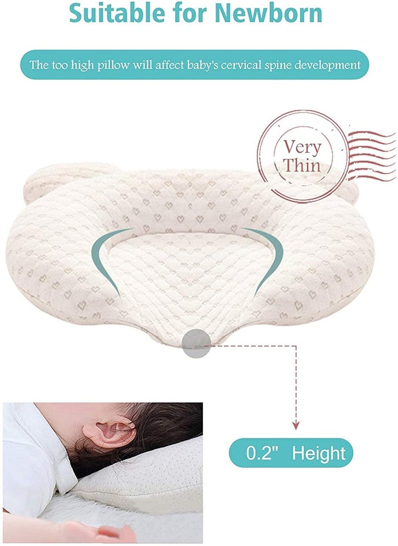 MIXDE Baby Pillow - Infant Support Head Pillows Soft Baby Nursery Pillows Unisex Newborn Head Shaping Pillow Support Head Sleep Pillows 0-12 M  - Image 4