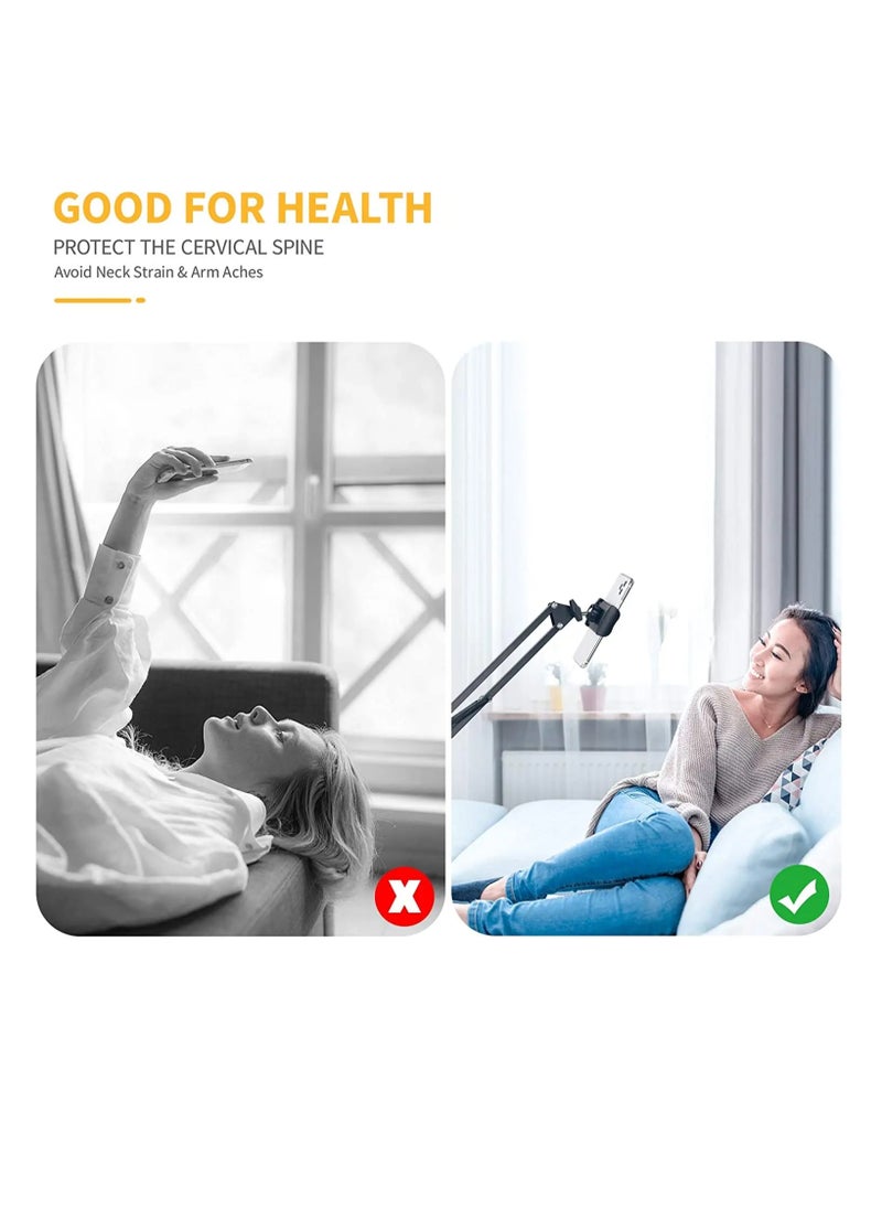 Generic - Adjustable Phone and Microphone Stand with Flexible Arm – Heavy Duty Desk Mount for Content Creators, Live Streaming, Podcasting, and Video Recording - Image 1