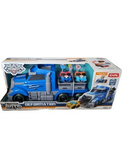 Ctoys Transporter Truck and Mini Vehicles to Transform into Robots Blue