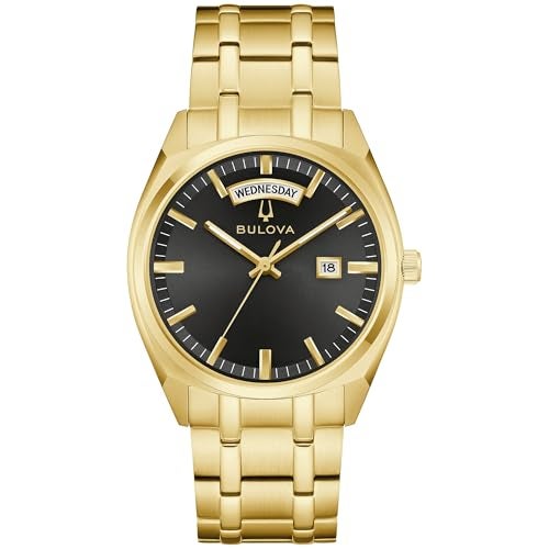 Bulova Mens Classic Dress Surveyor 2Hand DayDate Quartz Watch Luminous Hands 39mm - Image 1