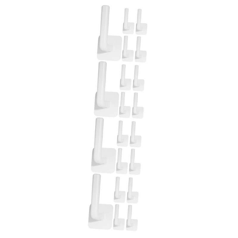4 Sets Heavy Duty Adhesive Wall Hooks With Strong Hold For Bathroom Towels Storage Nail Free Mounting For Home And Office 5pcs Each - Image 1