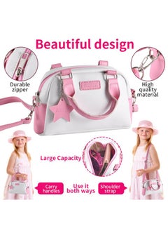 FRIEET Play Purse for Little Girls, Kids Purse with Pretend Makeup for Toddlers, Princess Pretend Play Toys Accessories with Handbag, Phone,Watch,Birthday Gift for Age 3 4 5 6 7 8  - Image 2
