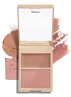 HINCE True Dimension Layering Cheekl001 Allure In The Air Cream & Pressed Powder 2 Different Shades & Textures Silky Seamless Long Lasting Blush Makeup Muted Beige & Elegant Rose Beige  - Image 1