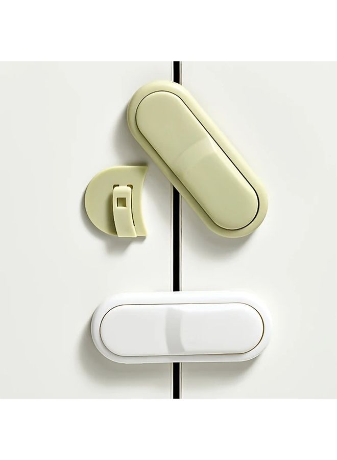 Green Convex 8 Piece Drawer Lock Cabinet Lock Buckle Set For Kitchen Living Room Bedroom Prevent Cabinets Drawers From Opening Easily - Image 5
