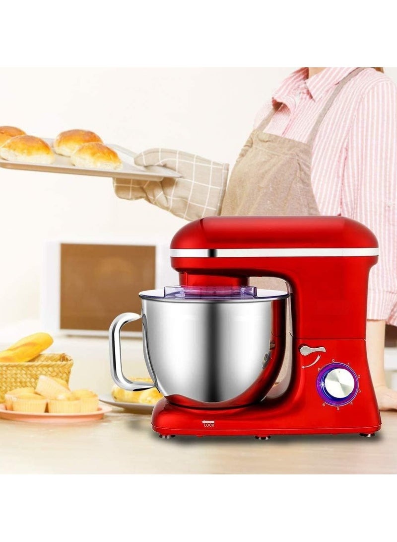Stand Mixer,1100W 6-Speed 7L Tilt-Head Food Mixer, Electric Kitchen Mixer with Dough Hook, Wire Whip & Beater.  - Image 4