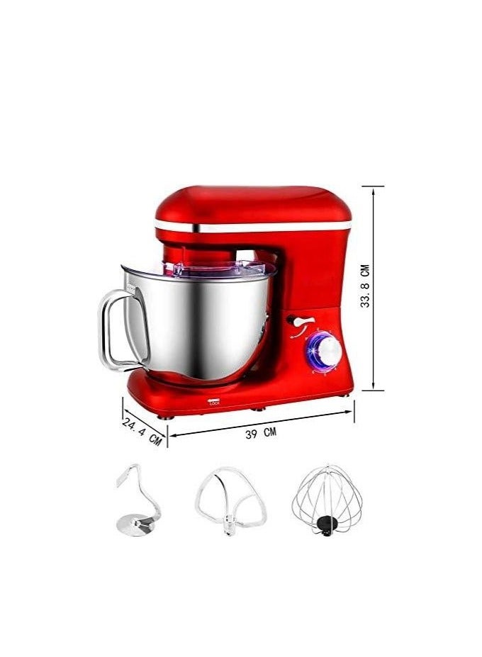 Stand Mixer,1100W 6-Speed 7L Tilt-Head Food Mixer, Electric Kitchen Mixer with Dough Hook, Wire Whip & Beater.  - Image 5