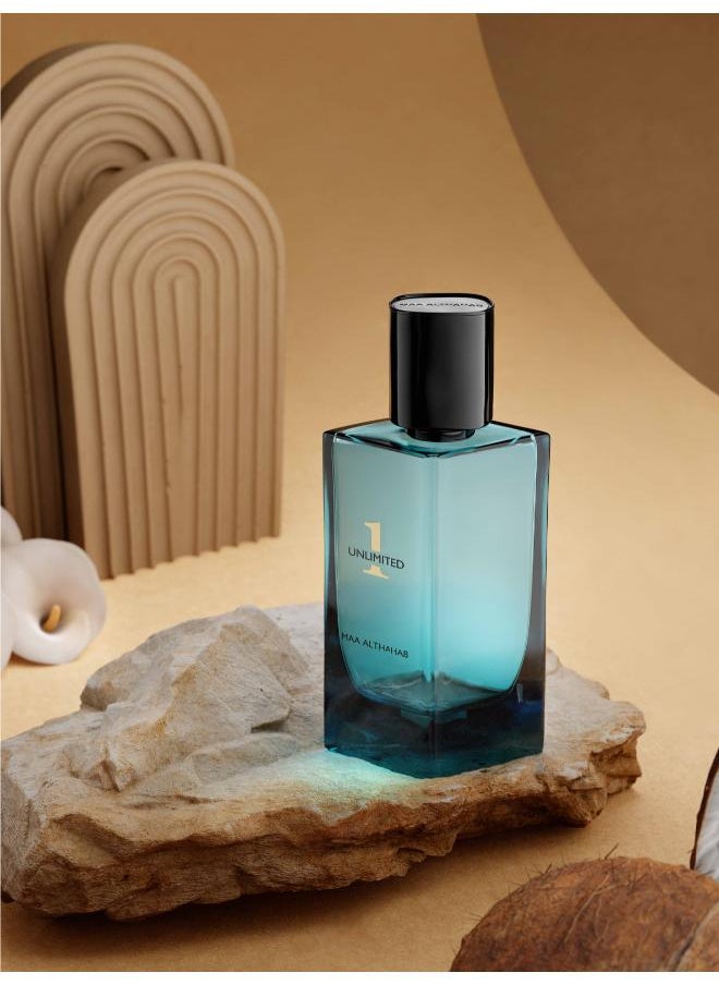 Maa Althahab - MAA ALTHAHAB | Unlimited 1 EDP | Long-Lasting & Bold Unisex Fragrance | 75 ML | For Those Who Dare to Be Limitless - Image 1