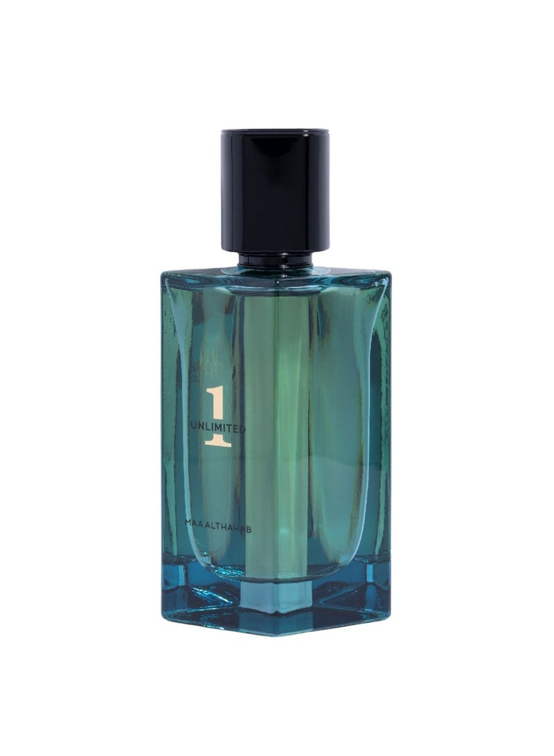 MAA ALTHAHAB | Unlimited 1 EDP | Long-Lasting & Bold Unisex Fragrance | 75 ML | For Those Who Dare to Be Limitless - Image 1