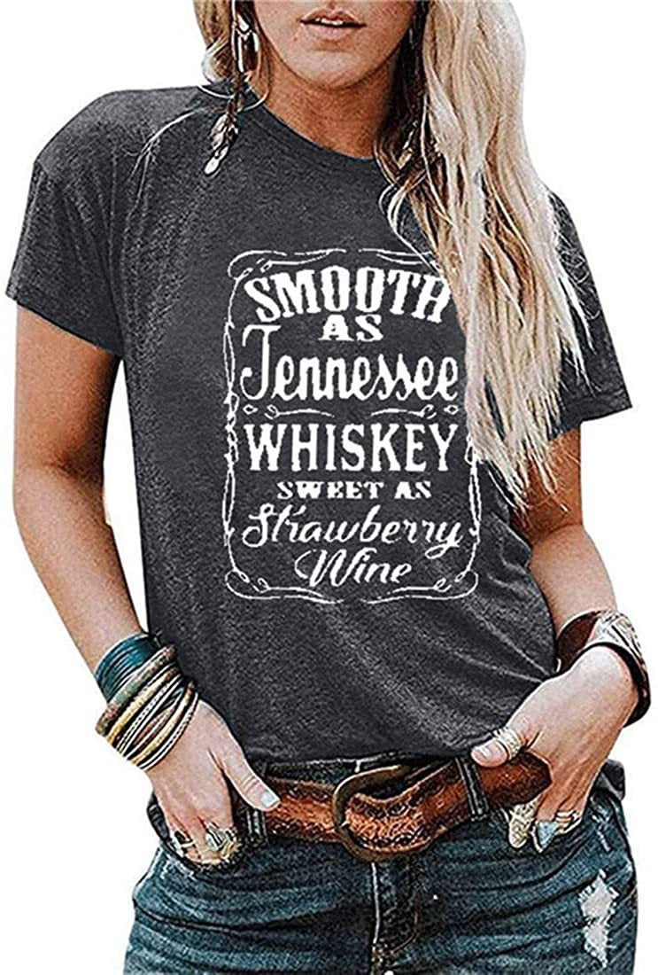 Cross-Border New Product Smooth as Jennessee Fun Letter Printed Short-Sleeved Round Neck T-Shirt Top in Stock - Image 3