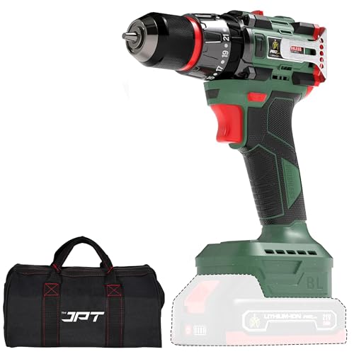 JPT New Pro Series Brushless 21-Volt Cordless Impact Drill Machine With Tool Bag,1700 RPM Speed,25+3 Gears,2 Speed Modes,3/8-Inch Metal Keyless Chuck (Battery & Charger Not Included), Multicolour - Image 1