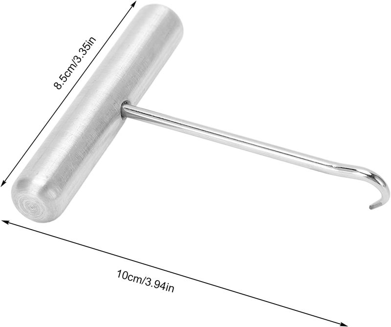 Racket String Assistance Puller, Stainless Steel Stringing Tool, 8.5x10cm for Tennis Badminton Squash Rackets - Durable Metal Construction, Arc Contact Design, Easy String - Image 3
