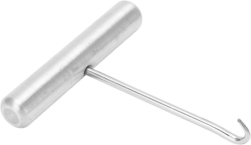 Racket String Assistance Puller, Stainless Steel Stringing Tool, 8.5x10cm for Tennis Badminton Squash Rackets - Durable Metal Construction, Arc Contact Design, Easy String - Image 2