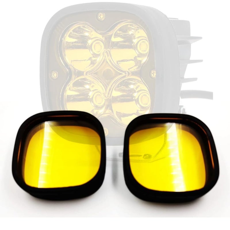 GEAR UP Advanced 4 LED Square Fog Lamp Yellow Cover With Acyrlic Yellow Lens (Set of 2) - Image 1