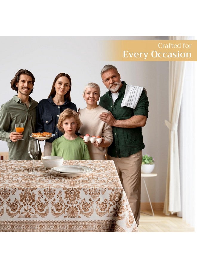 Maison d' Hermine Maison d'Hermine Table Cloth Rectangle Table 100% Cotton Tablecloth for Dining Room, Farmhouse, Home, Hotel, Parties & Wedding - Gifts for Mothers Day (Allure, 60" x 108") - Image 5