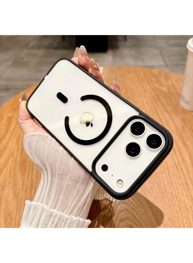 Denx Magnetic Case for iPhone 17 Pro Max Case, Compatible with MagSafe, Plating Luxury Cover, Clear Soft TPU Shockproof Protective Phone Case, (Black).
