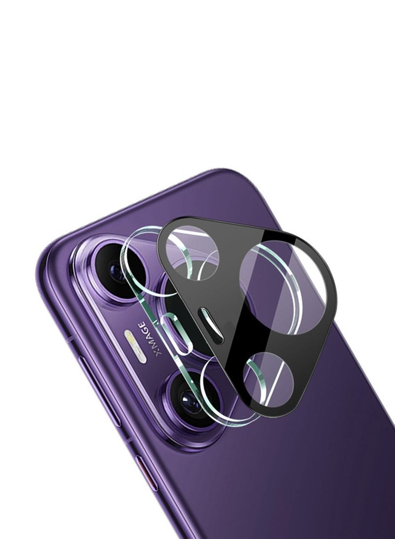 Wtech Premium Camera Lens Tempered Glass Protector Sheild For Huawei Pura 70 Pro / Pura 70 Pro+ / Pura 70 Pro Plus 5G 2024 Clear/Black  - Image 2