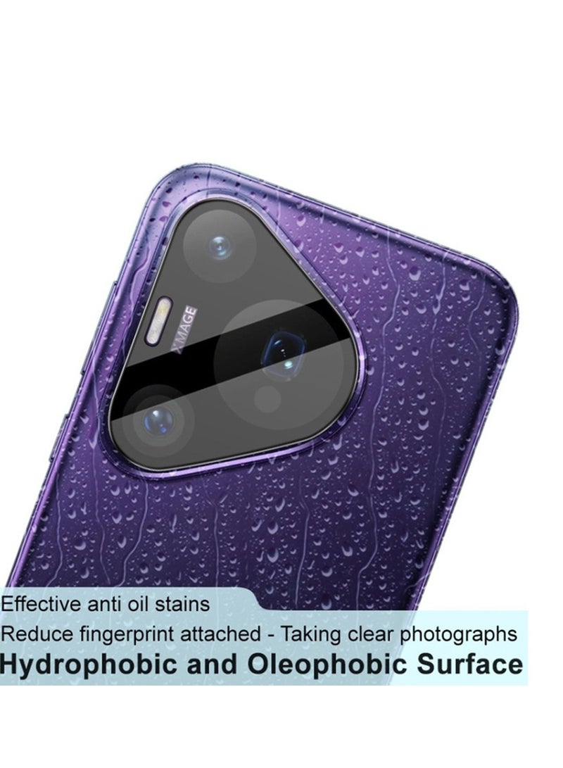 Wtech Premium Camera Lens Tempered Glass Protector Sheild For Huawei Pura 70 Pro / Pura 70 Pro+ / Pura 70 Pro Plus 5G 2024 Clear/Black  - Image 4