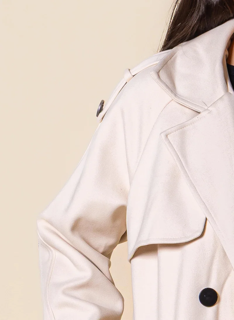 شايبس معطف مزدوج الصدر ناعم