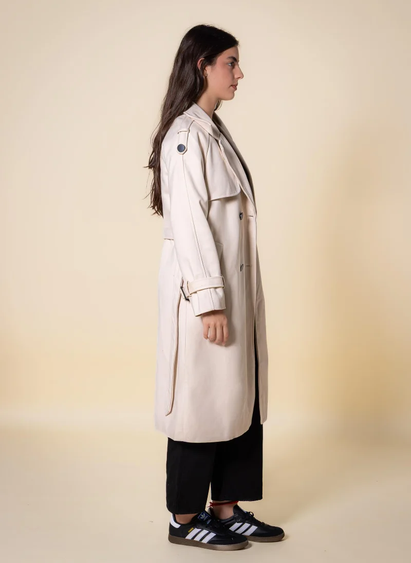 شايبس معطف مزدوج الصدر ناعم