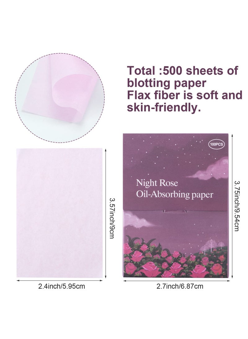 Excefore 5 Boxes Oil Blotting Sheets, (500 Sheets total), Face Oil Control Film Oil-Absorbing Paper for Men Women - Image 3
