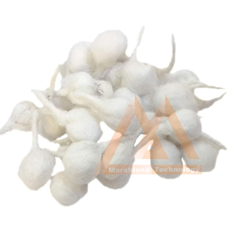 MARSHLAND Round Phool Batti Cotton Wicks for Diya Batti Pure Puja Baati Approx 200 Piece in 1 Pack White Pack of 5 - Image 1