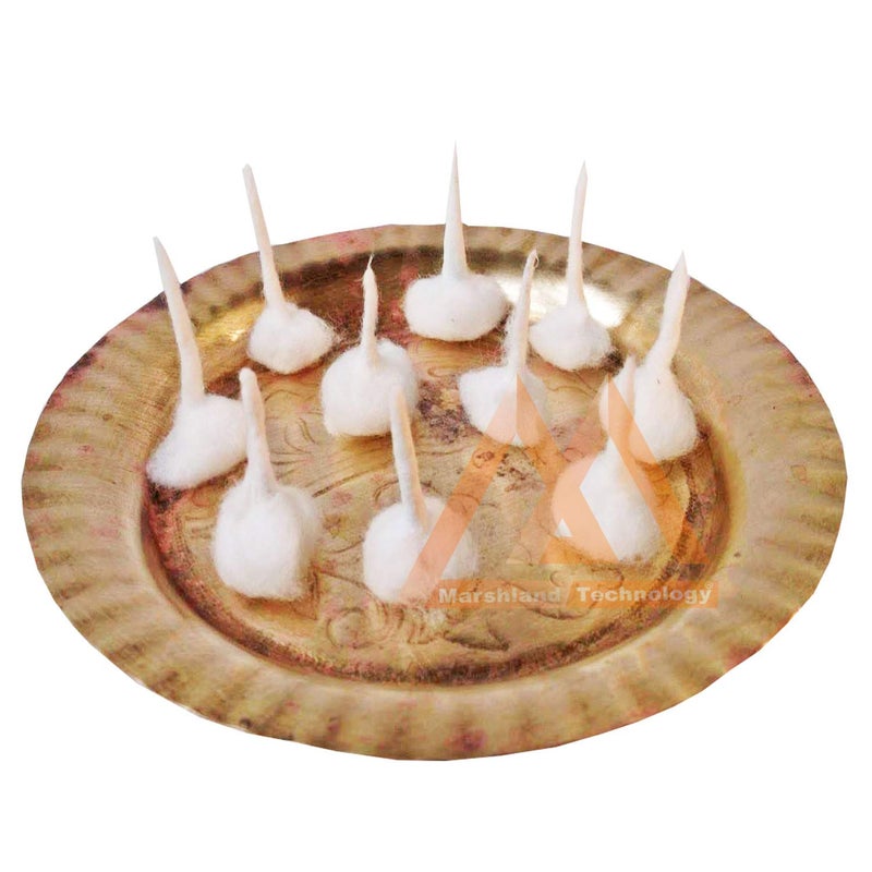 MARSHLAND Round Phool Batti Cotton Wicks for Diya Batti Pure Puja Baati Approx 200 Piece in 1 Pack White Pack of 5 - Image 3