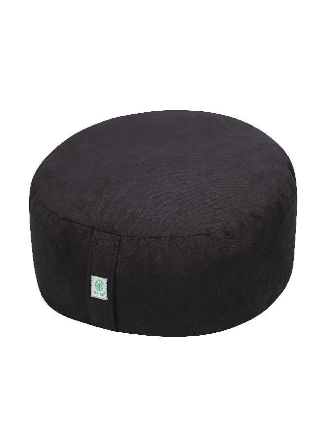 Gaiam Zafu Meditation Cushion - Round Yoga Pillow With Easy-To-Carry Handle - Floor Pillow For Pressure Relief - Machine Washable Cover (Sold Individually Or With Zabuton Bundle), Black - Image 3