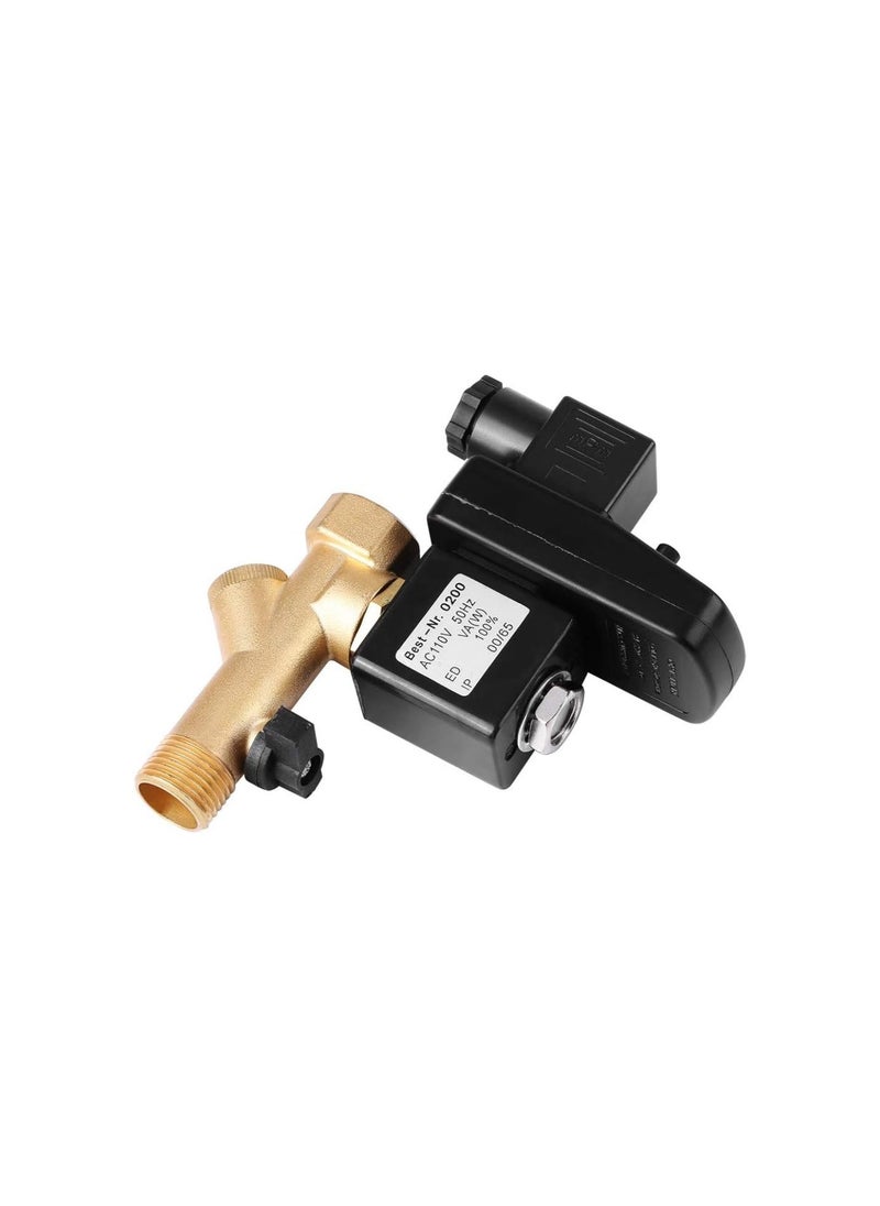 Generic - Automatic Drain Valve, Air Compressor Drain Valve for Air Compressor Condensate Management G1/2 DN15 Automatic Electronic Timed Drain Valve(:AC110V) - Image 1
