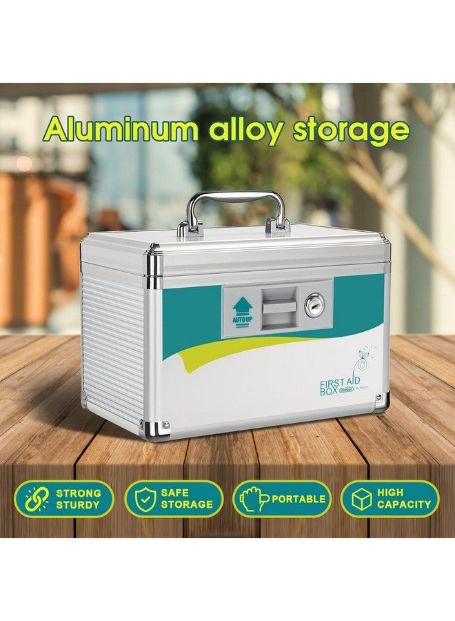 Glosen Medicine Lock Box, medication lock box,locking medicine box, Security Lock Boxes【Small】 10x6.7x6.7 Inch,First Aid Key,Lock Box for Medication - Image 4