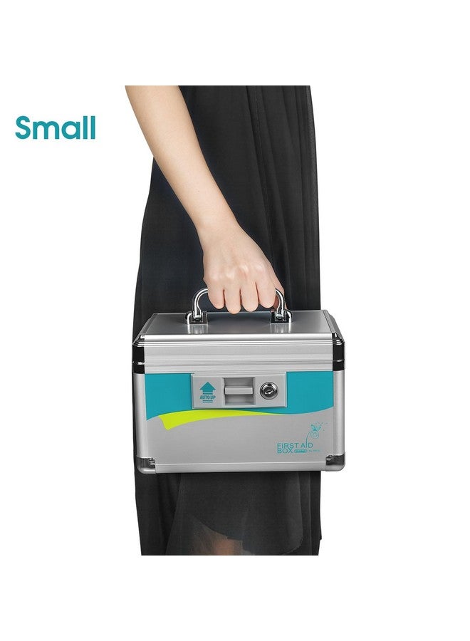 Glosen Medicine Lock Box, medication lock box,locking medicine box, Security Lock Boxes【Small】 10x6.7x6.7 Inch,First Aid Key,Lock Box for Medication - Image 2