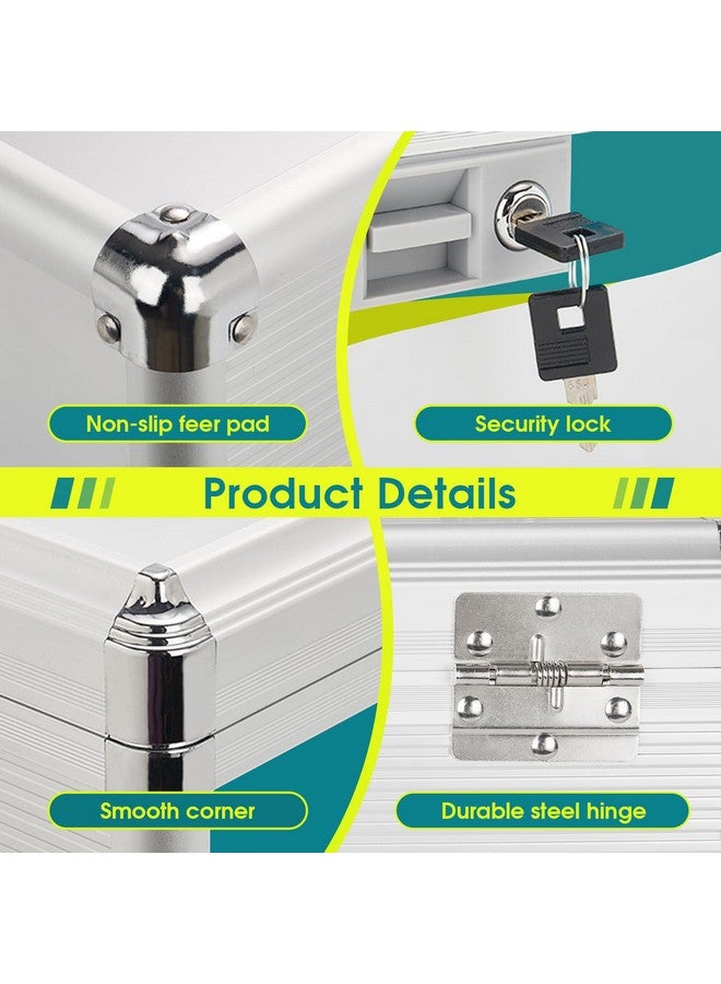 Glosen Medicine Lock Box, medication lock box,locking medicine box, Security Lock Boxes【Small】 10x6.7x6.7 Inch,First Aid Key,Lock Box for Medication - Image 3