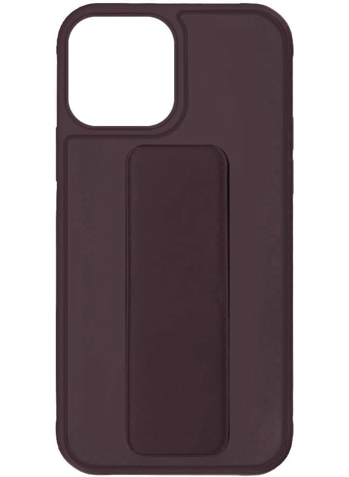 VITION Case Cover For iPhone 14 Pro Max, Finger Grip Phone holder Case Car Magnetic Multi-function 3 in 1 Shockproof Back Cover Protective Case (iPhone 14 Pro Max Brown) - Image 3