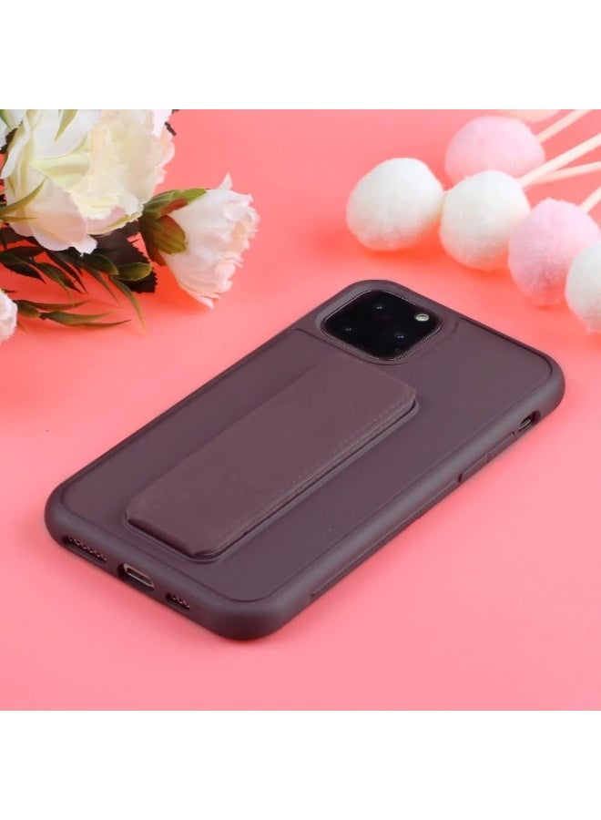 VITION Case Cover For iPhone 14 Pro Max, Finger Grip Phone holder Case Car Magnetic Multi-function 3 in 1 Shockproof Back Cover Protective Case (iPhone 14 Pro Max Brown) - Image 4