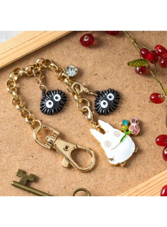 Studio Ghibli My Neighbor Totoro Metal Keychain – Small Totoro (White Totoro) - Image 2