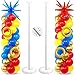 Sosation 2 Set Red Blue Yellow Balloon Column Stand Kit with 2 Explosion Star Foil Balloons 90 Latex Balloon 6 Gold Ring Foil Balloons Adjustable Stands for Video Game Birthday Carnival Party - Image 2