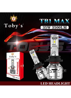 Toby's Toby's TB1 MAX 9005 2 Pieces 70W/Pair Original Tested LED Headlight Bulb Assembly 6000 Lumens 35W/Piece Xtreme Bright With Color Temperature 6500K 