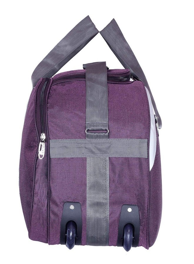 Airish Fashion 45 L Polyester Travel Duffel Bag with 2 Wheels/Spacious Compartment for Both Men and Women(Purple) - Image 5