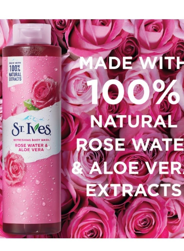 ST. Ives Refreshing Cleanser Rose Water Aloe Vera Body Wash Shower gel For Women 700ml - Image 4