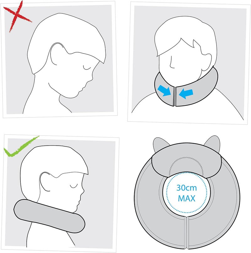 Trunki Kid's Travel Neck Pillow and Chin Rest | Support Sleepy Heads in The Car Seat, Plane, Bike or Pram | Yondi Small UNA Unicorn (Turquoise) - Image 4