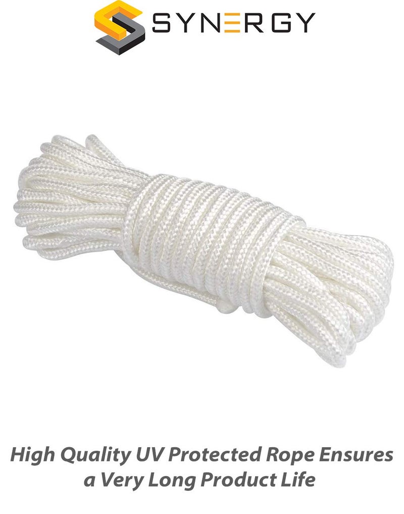 Synergy Ropes And Abs Caps Set For Individual Drop Down Railer Ceiling Drying Stand, Plastic, 10 X10 X 5 Cm - Image 3