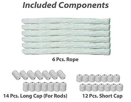 Synergy Ropes And Abs Caps Set For Individual Drop Down Railer Ceiling Drying Stand, Plastic, 10 X10 X 5 Cm - Image 2
