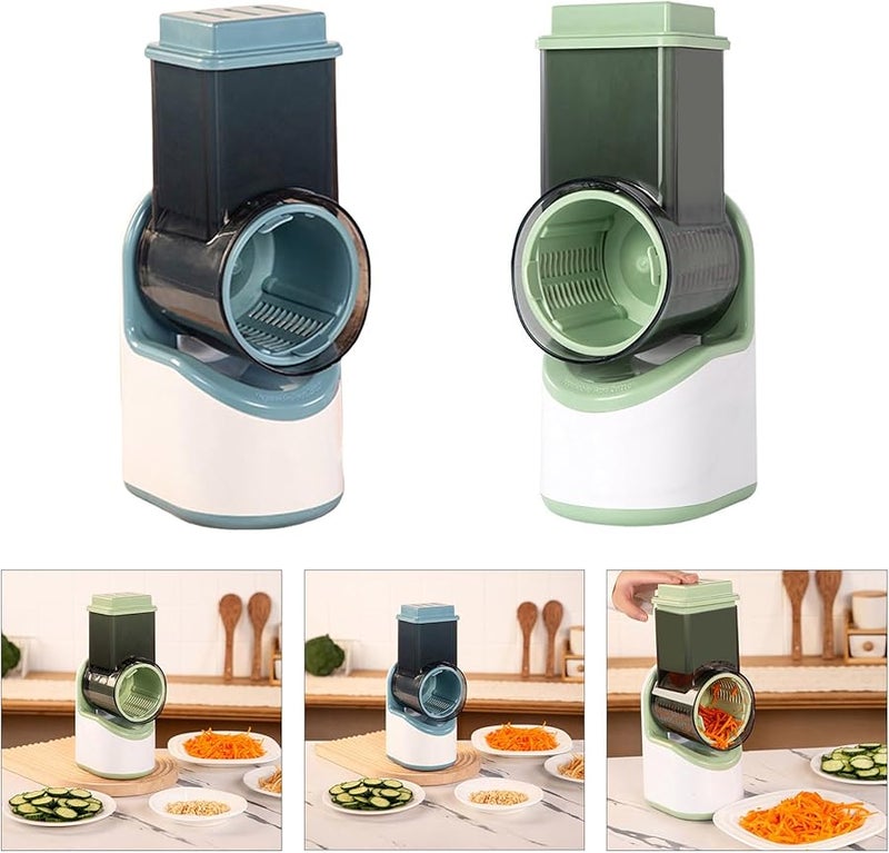 Blue Electric Vegetable Slicer Handheld Rotary Grater For Home Kitchen Easy Control Salad Shooter - Image 3