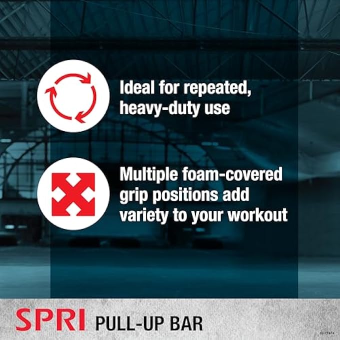 SPRI Pull Up Bar Grip Door Frame Mounting - Image 4