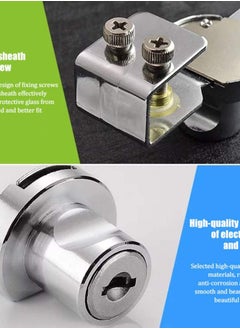 Y&D Sliding Glass Door Ratchet Locks, Serrated Cabinet Shell Locks Window Frame Drawer Keyed Alike Showcase Display - 2 Pack  - Image 3