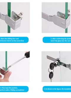 Y&D Sliding Glass Door Ratchet Locks, Serrated Cabinet Shell Locks Window Frame Drawer Keyed Alike Showcase Display - 2 Pack  - Image 4