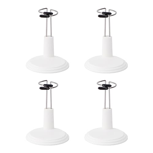 NUOBESTY Doll Stands Display Holder Doll Bracket Support Bear Stand for Home White 15cm 4pcs - Image 1
