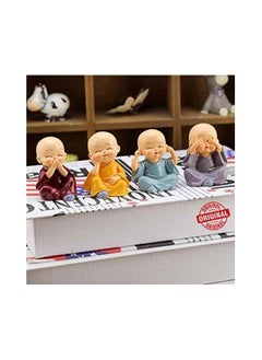 Set of 4 Miniature Statue Figurines Showpiece for Wall Shelf Table Desktop Car Dashboard  Showpiece for Home, Office Decoration Multicolor