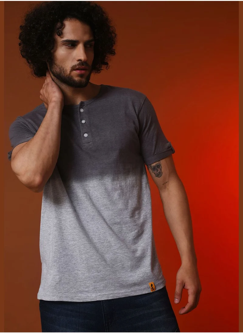 Campus Sutra Essential Henley T-Shirt