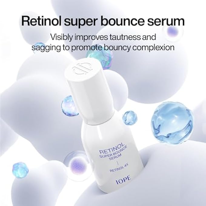 Iope Retinol Super Bounce Serum | Korean Retinoid Eye Treatment for Anti-Aging, Beginner Friendly, Reduction in Fine Lines & Wrinkles, Firming and Rejuvenating, Daily Glow Routine, 1.01 Fl Oz. - Image 3